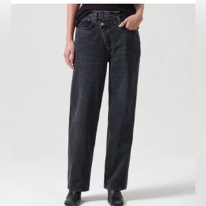 Agolde Criss Cross Jeans in Shambles Black
